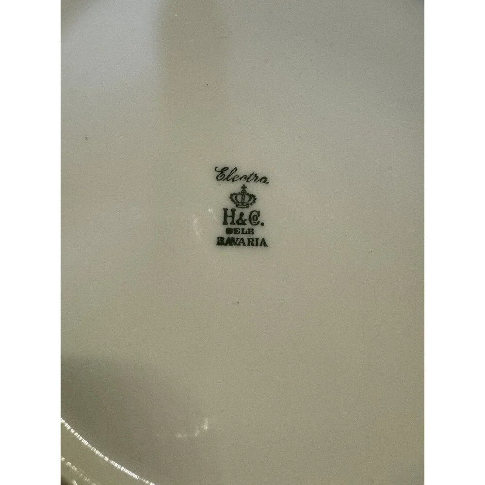 Electra H & C Barvaria Selb Greek Key China Vegetable‎ Dish with Lid